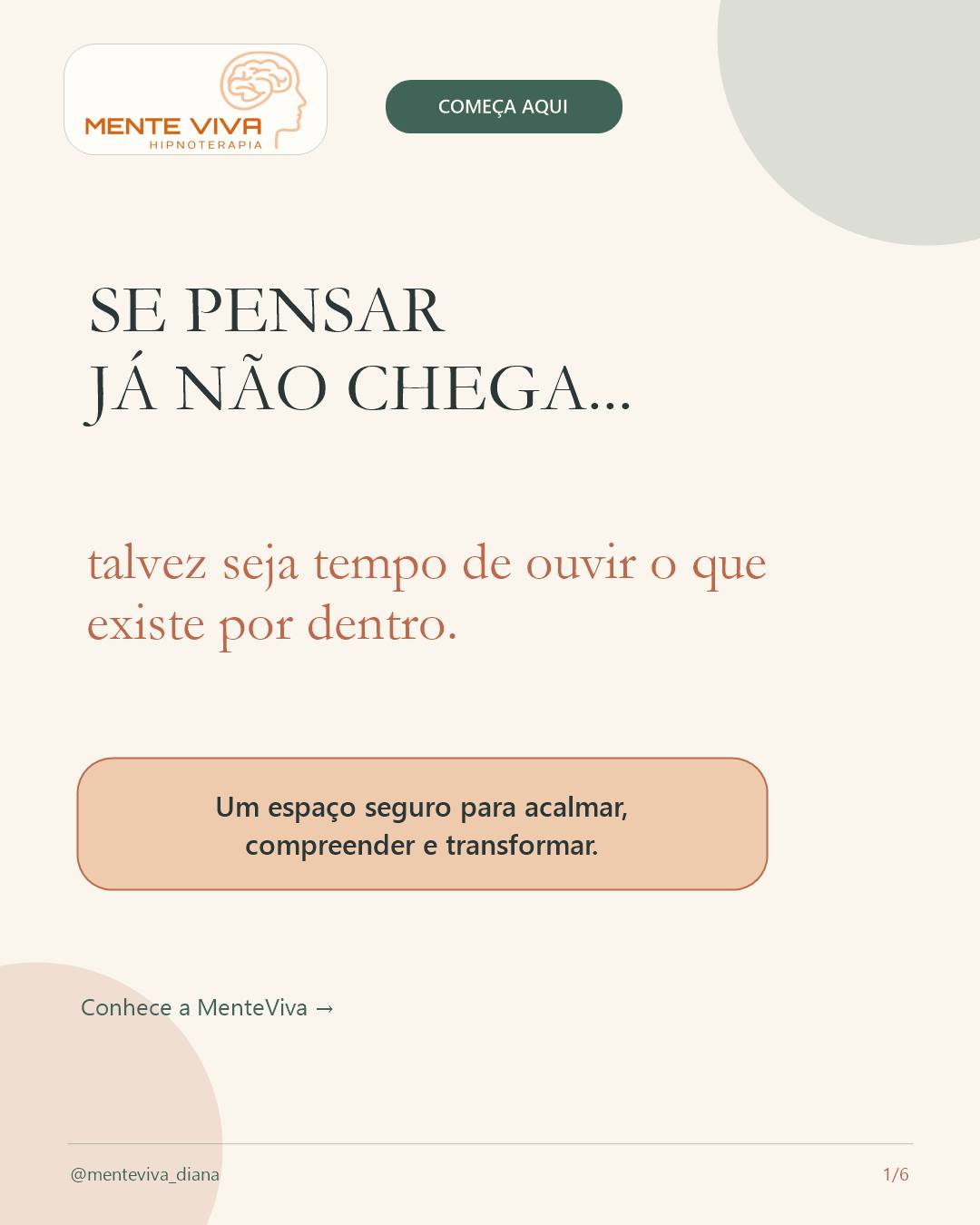Capa da publicação de apresentação da MenteViva